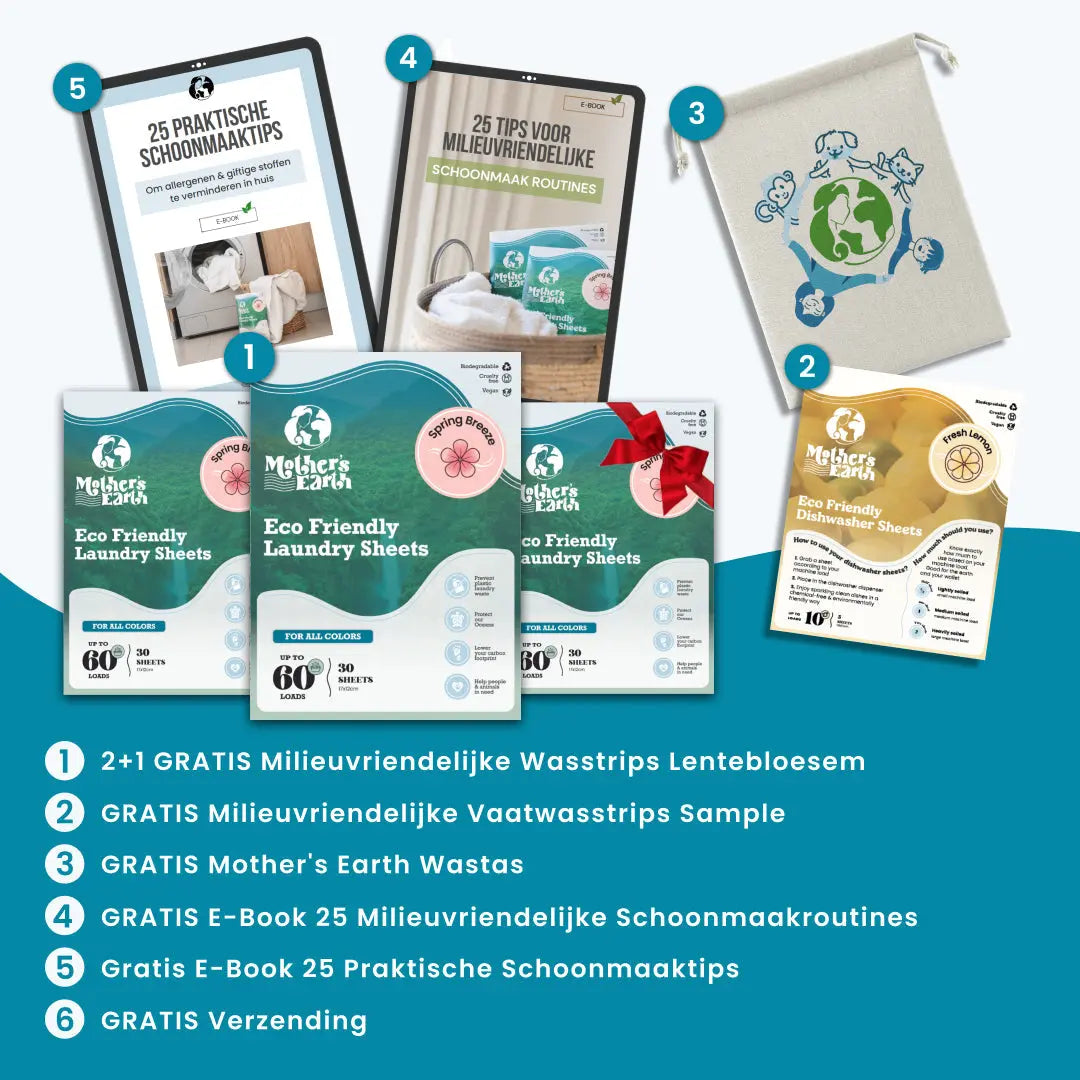 Umweltfreundliche Waschmittel-Streifen | 180 Waschgänge + Kostenlosen Geschenk