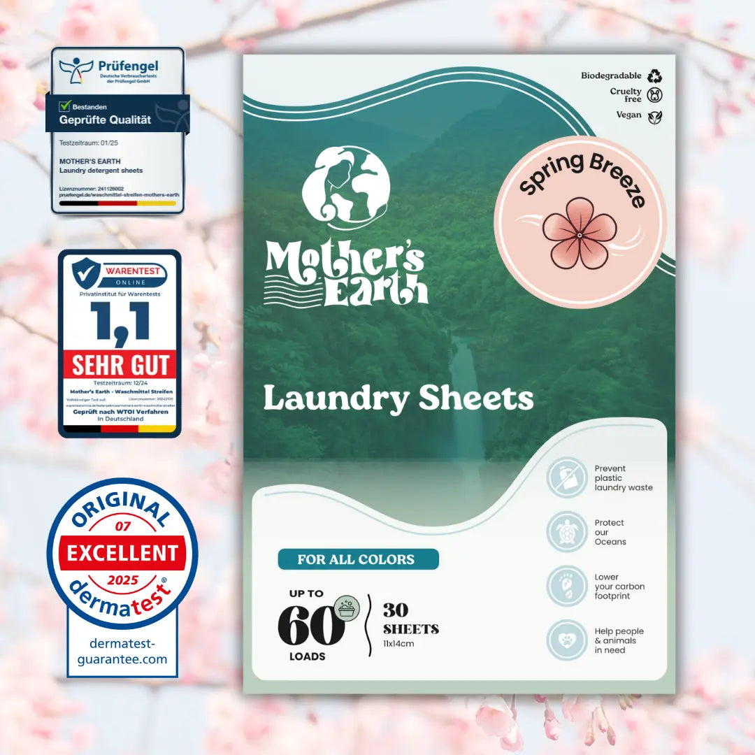 Umweltfreundliche Waschmittel-Blätter Mother's Earth