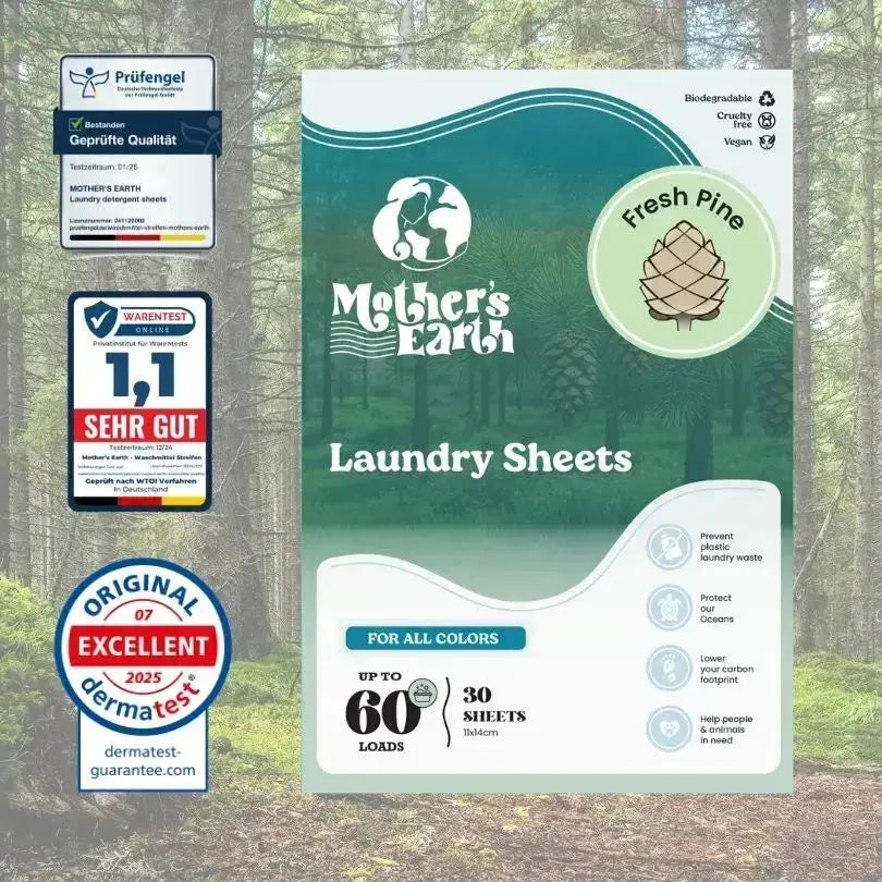 Umweltfreundliche Waschmittel-Blätter Mother's Earth