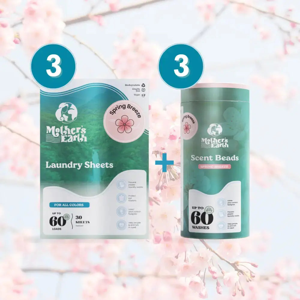 Umweltfreundliche Waschmittel-Blätter + Duftperlen Vorteilspaket Mother's Earth