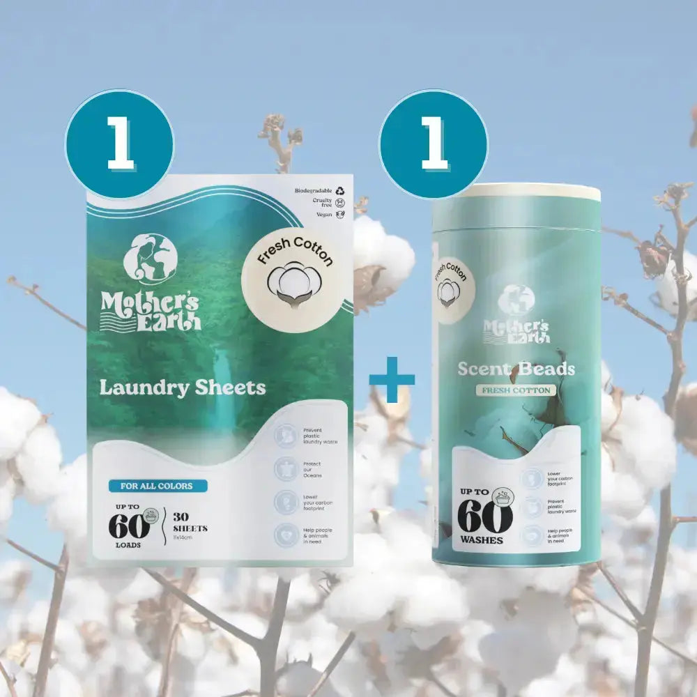 Umweltfreundliche Waschmittel-Blätter + Duftperlen Vorteilspaket Mother's Earth