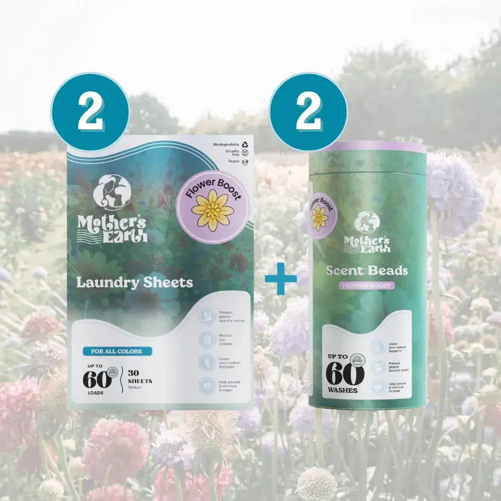 Umweltfreundliche Waschmittel-Blätter + Duftperlen Vorteilspaket Mother's Earth