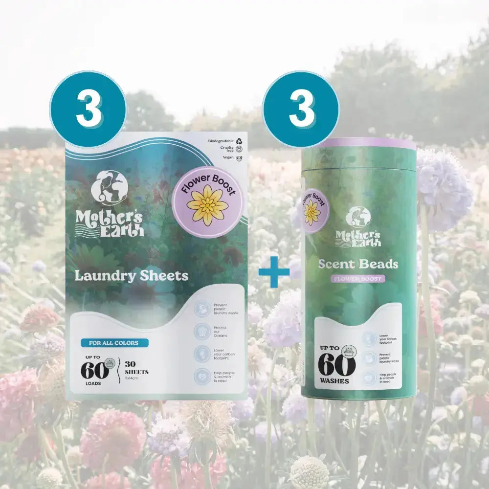 Umweltfreundliche Waschmittel-Blätter + Duftperlen Vorteilspaket Mother's Earth