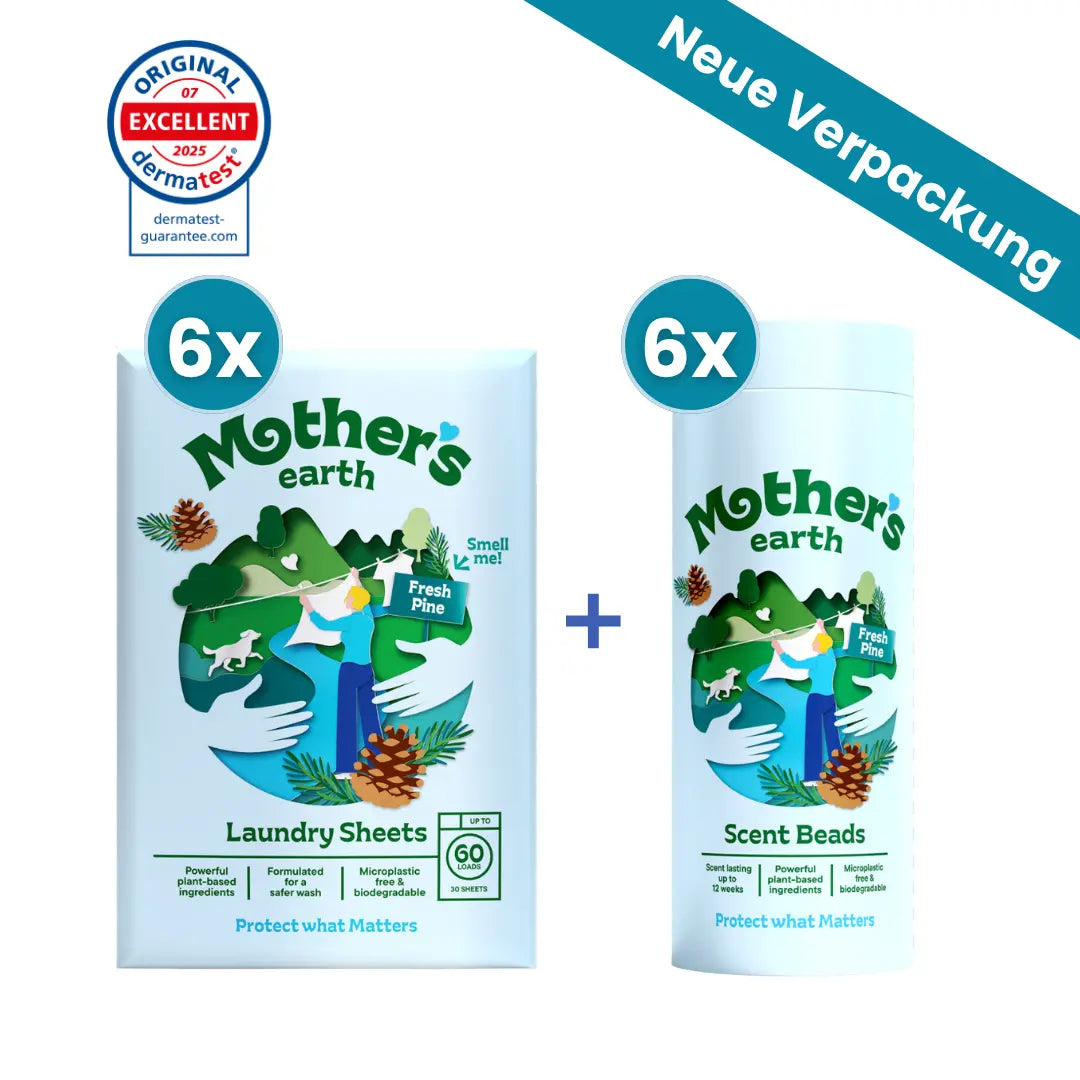 Umweltfreundliche Waschmittel-Blätter + Duftperlen Vorteilspaket Mother's Earth
