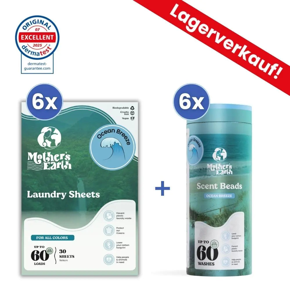 Umweltfreundliche Waschmittel-Blätter + Duftperlen Vorteilspaket (Stock Clearance Sale) Mother's Earth