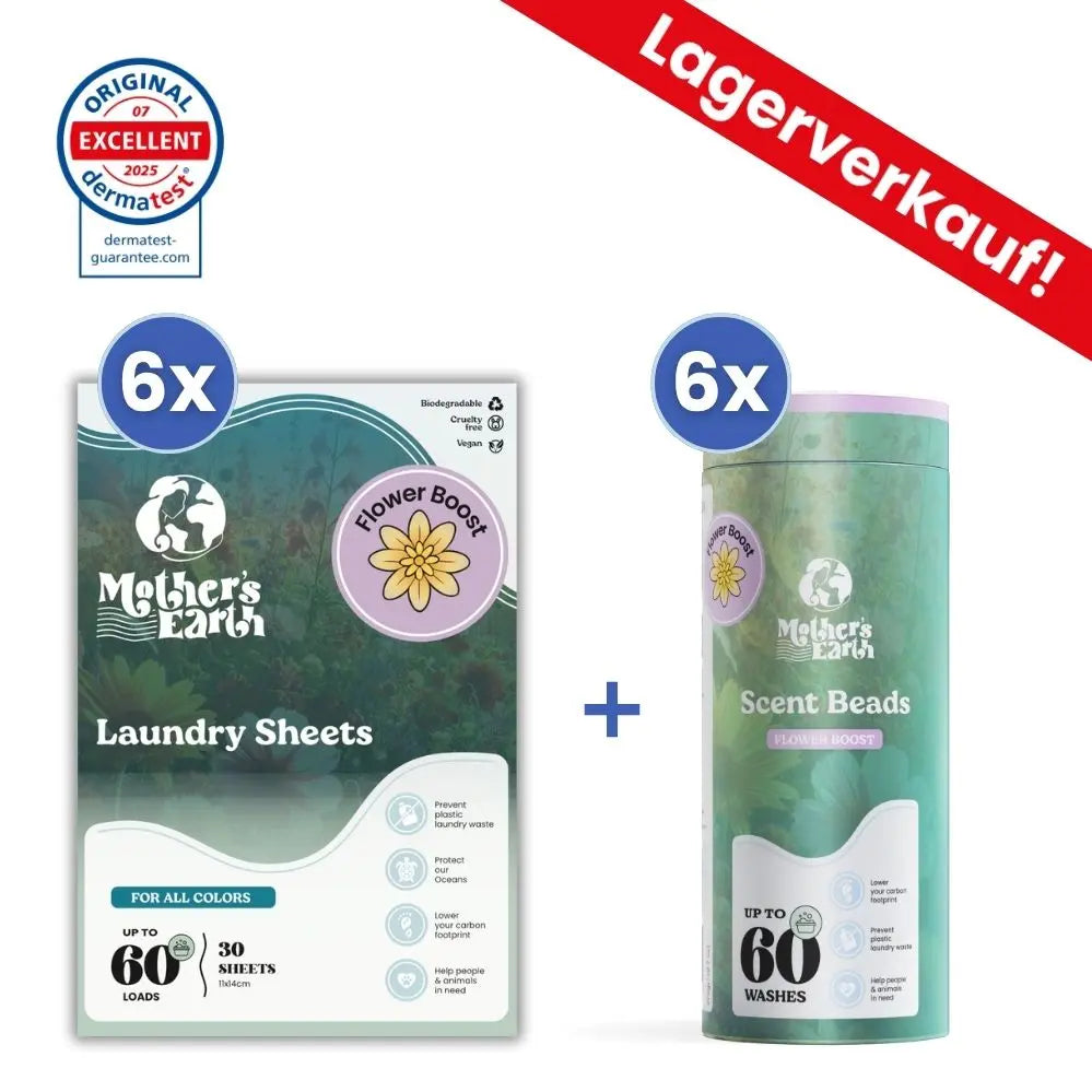 Umweltfreundliche Waschmittel-Blätter + Duftperlen Vorteilspaket (Stock Clearance Sale) Mother's Earth