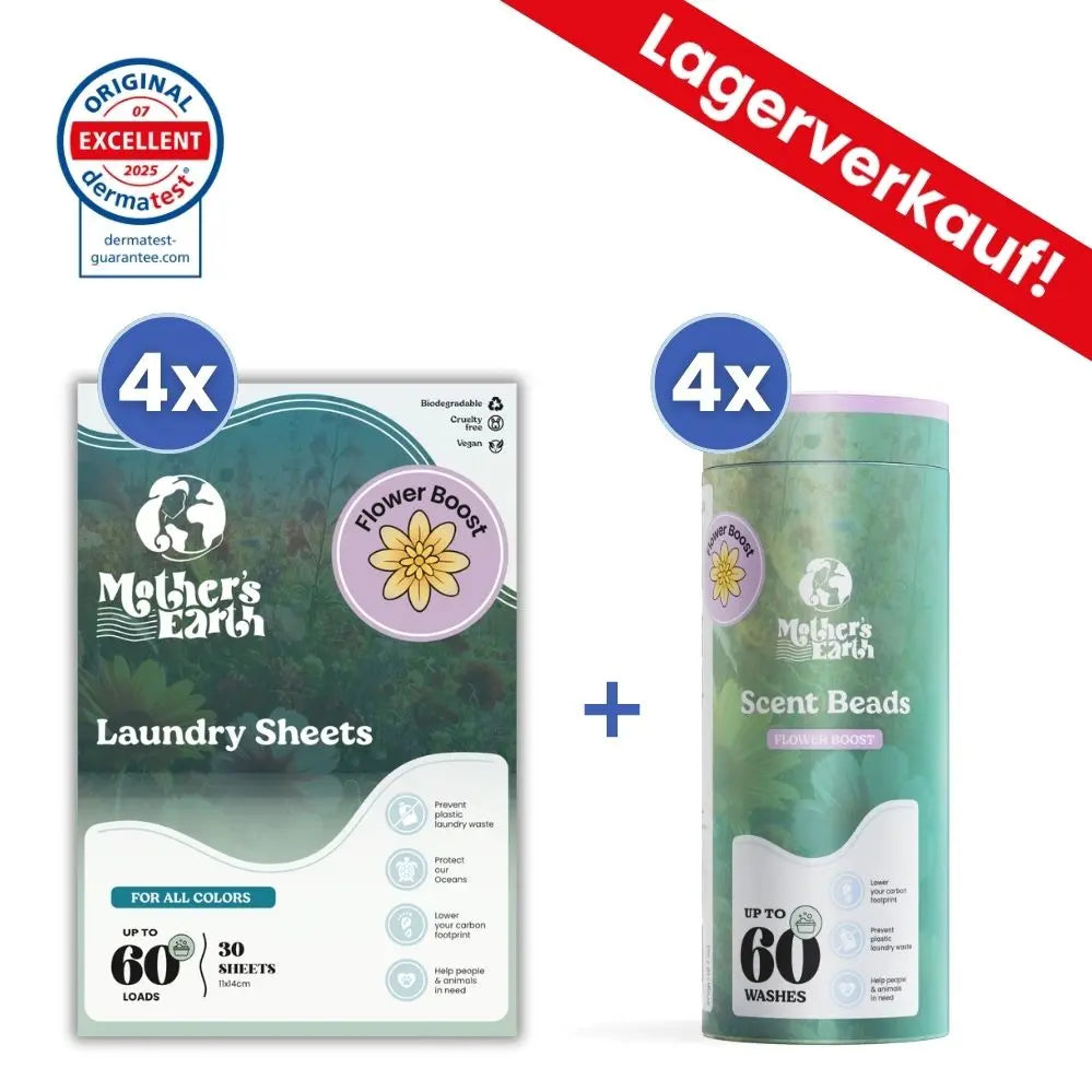 Umweltfreundliche Waschmittel-Blätter + Duftperlen Vorteilspaket (Stock Clearance Sale) Mother's Earth