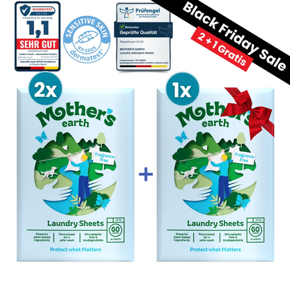 Umweltfreundliche Waschmittel-Blätter