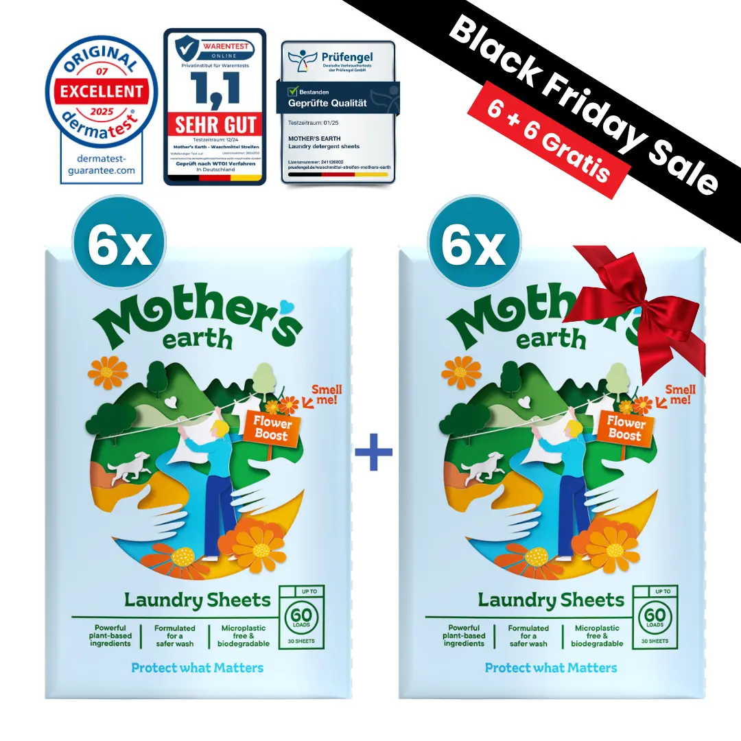 Umweltfreundliche Waschmittel-Blätter