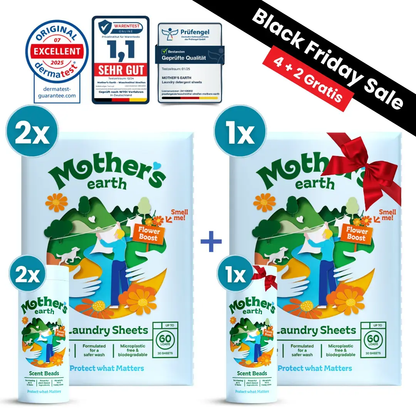 Umweltfreundliche Waschmittel-Blätter + Duftperlen Vorteilspaket