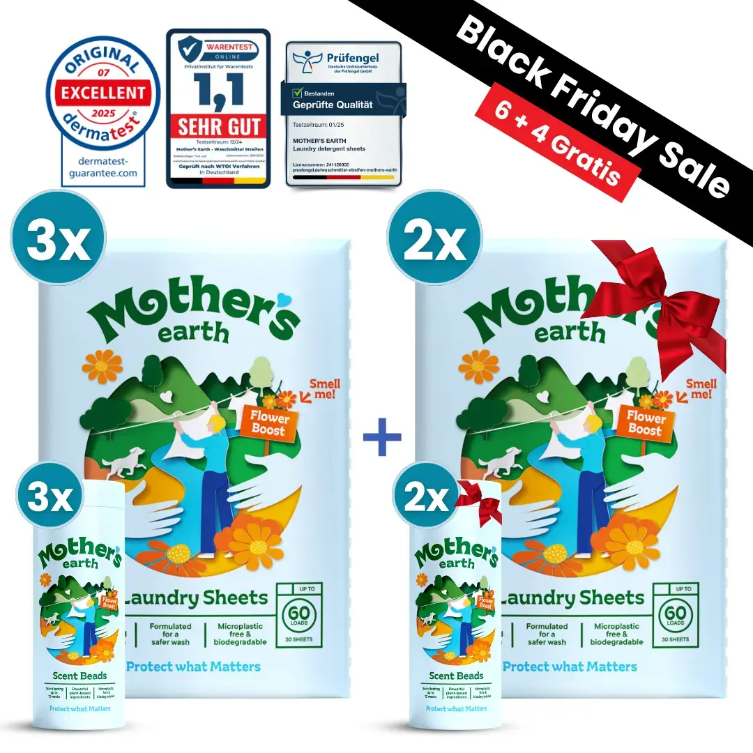 Umweltfreundliche Waschmittel-Blätter + Duftperlen Vorteilspaket