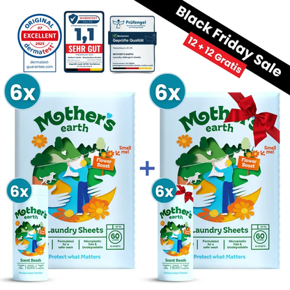 Umweltfreundliche Waschmittel-Blätter + Duftperlen Vorteilspaket