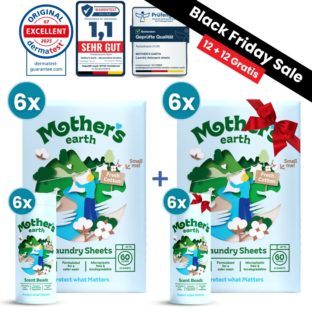 Umweltfreundliche Waschmittel-Blätter + Duftperlen Vorteilspaket
