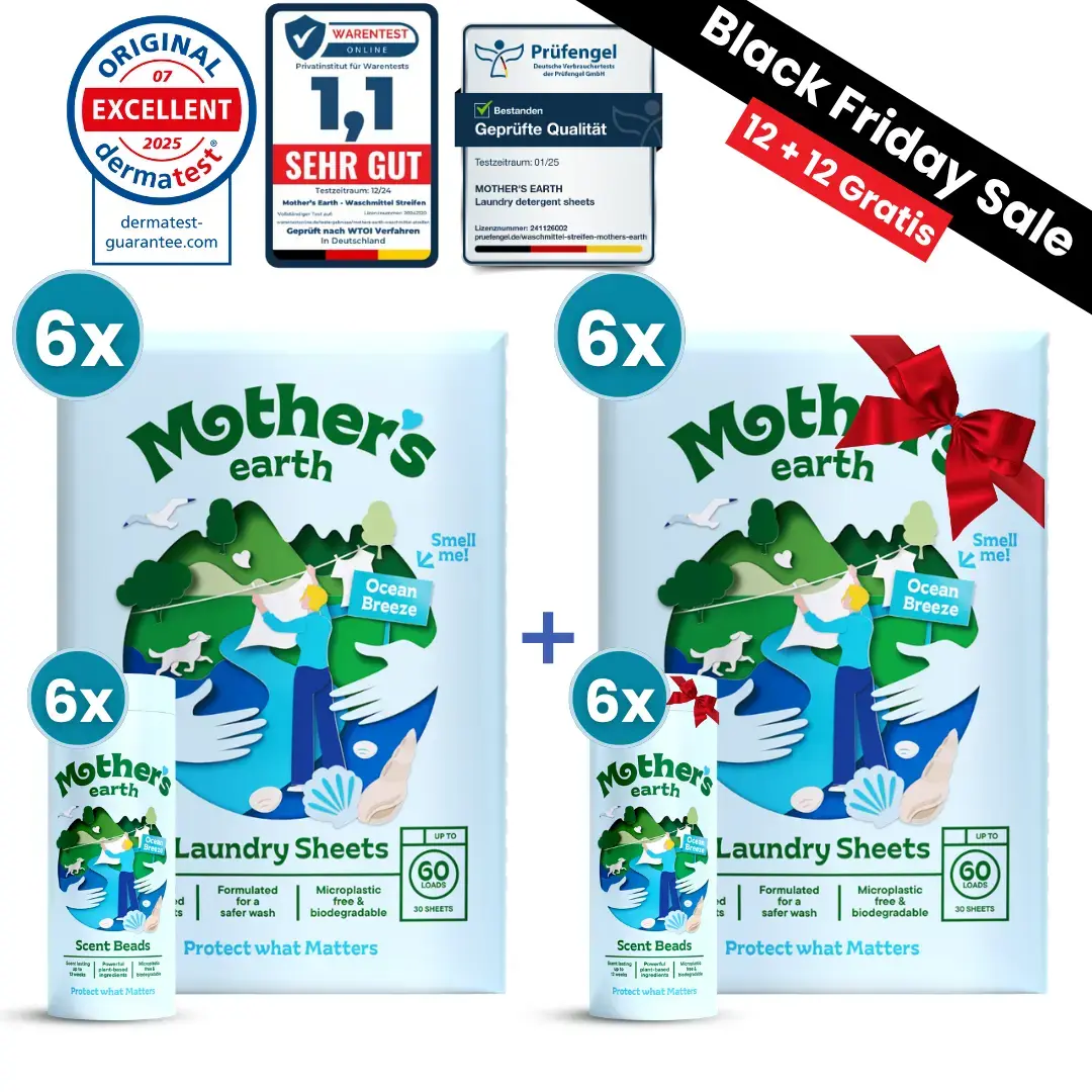 Umweltfreundliche Waschmittel-Blätter + Duftperlen Vorteilspaket
