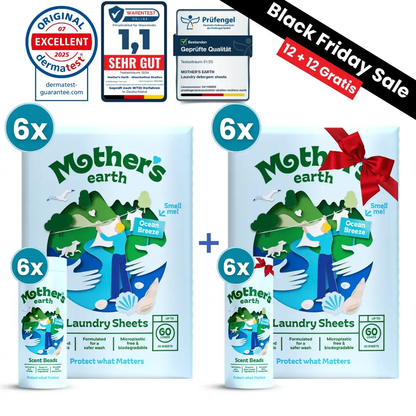 Umweltfreundliche Waschmittel-Blätter + Duftperlen Vorteilspaket