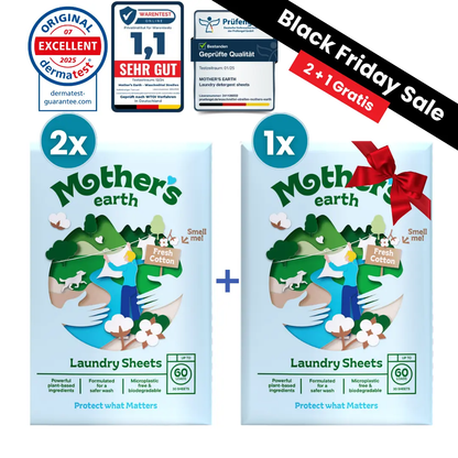 Umweltfreundliche Waschmittel-Blätter