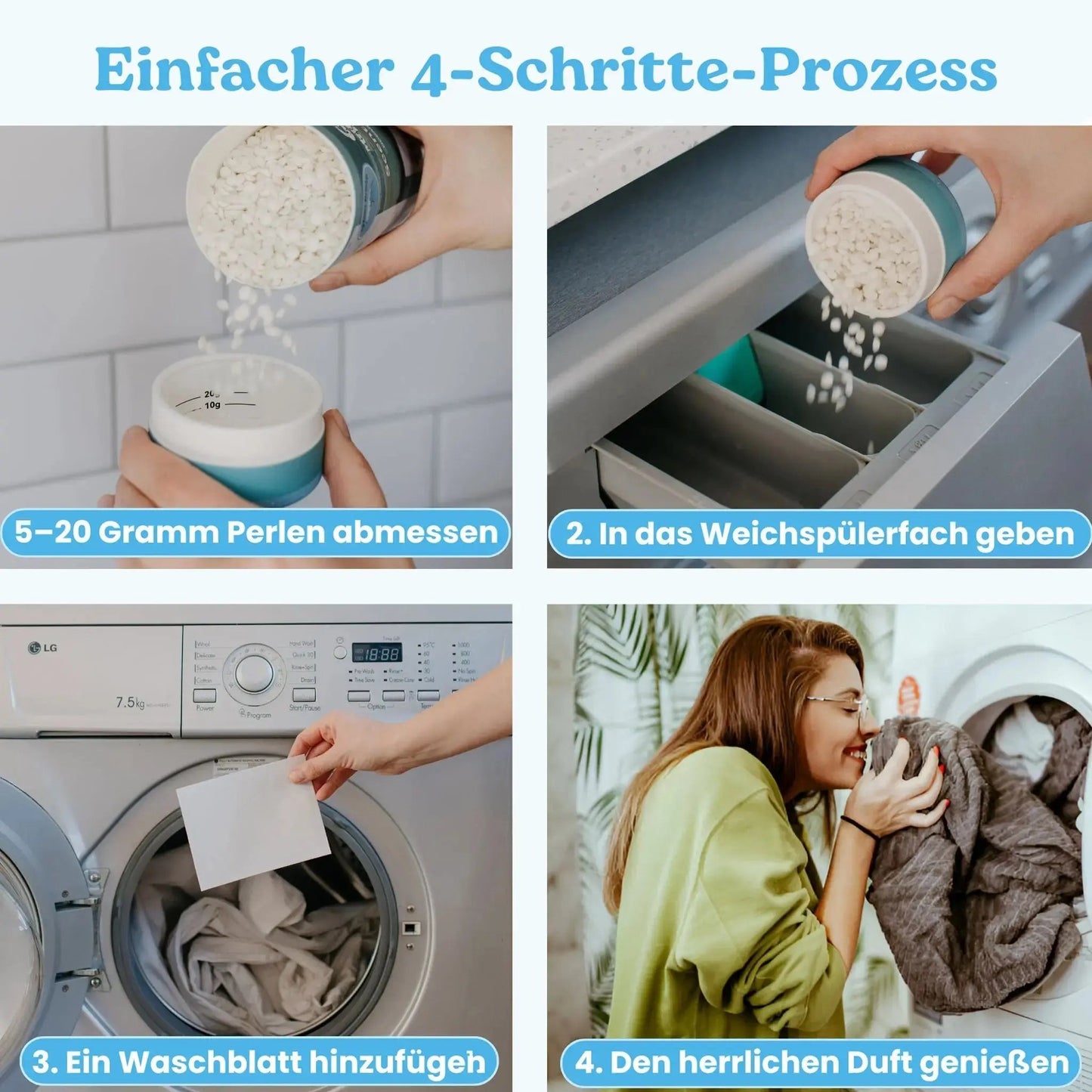 Umweltfreundliche Waschmittel-Blätter + Duftperlen Vorteilspaket