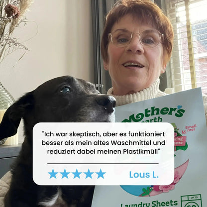 Umweltfreundliche Waschmittel-Blätter