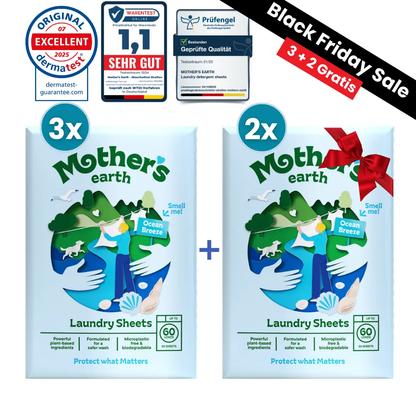 Umweltfreundliche Waschmittel-Blätter