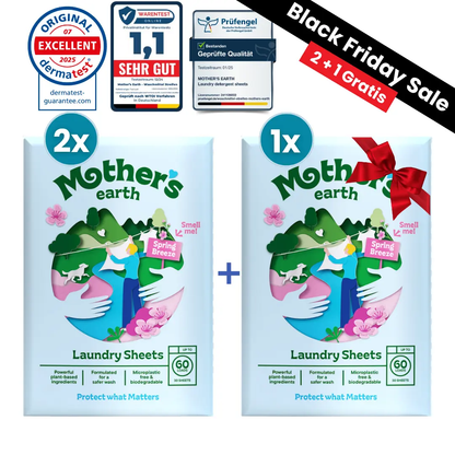 Umweltfreundliche Waschmittel-Blätter