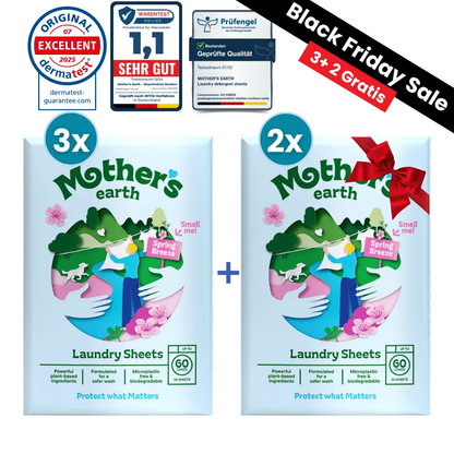 Umweltfreundliche Waschmittel-Blätter