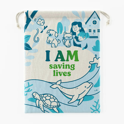 'Saving Lives' Wäschesack für unterwegs Mother's Earth NL