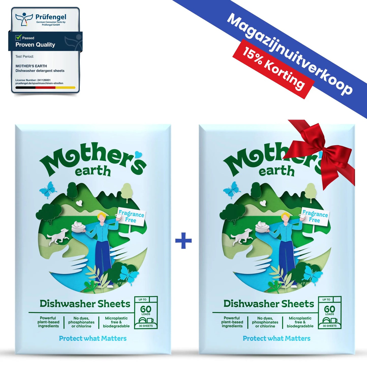 Umweltfreundliche Spülmaschinen-Blätter Mother's Earth