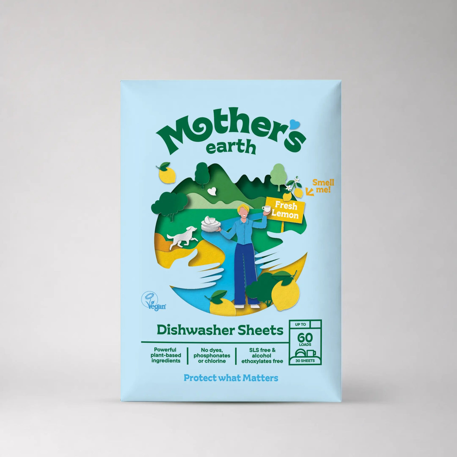 Umweltfreundliche Spülmaschinen-Blätter Mother's Earth