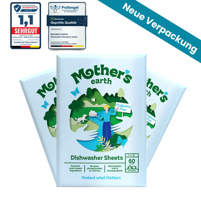 Umweltfreundliche Spülmaschinen-Blätter Mother's Earth NL