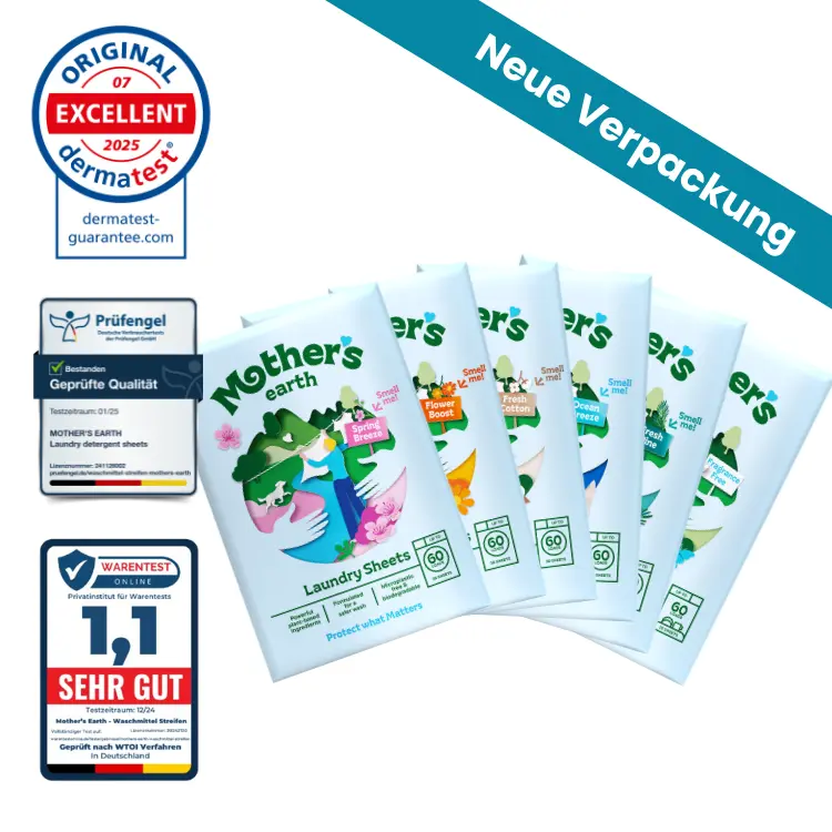 Umweltfreundliche Waschmittel-Blätter Mother's Earth