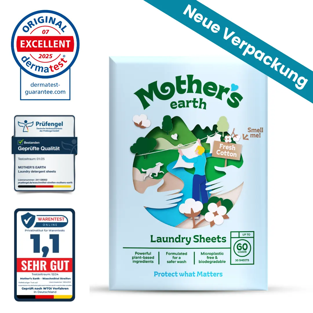 Umweltfreundliche Waschmittel-Blätter Mother's Earth