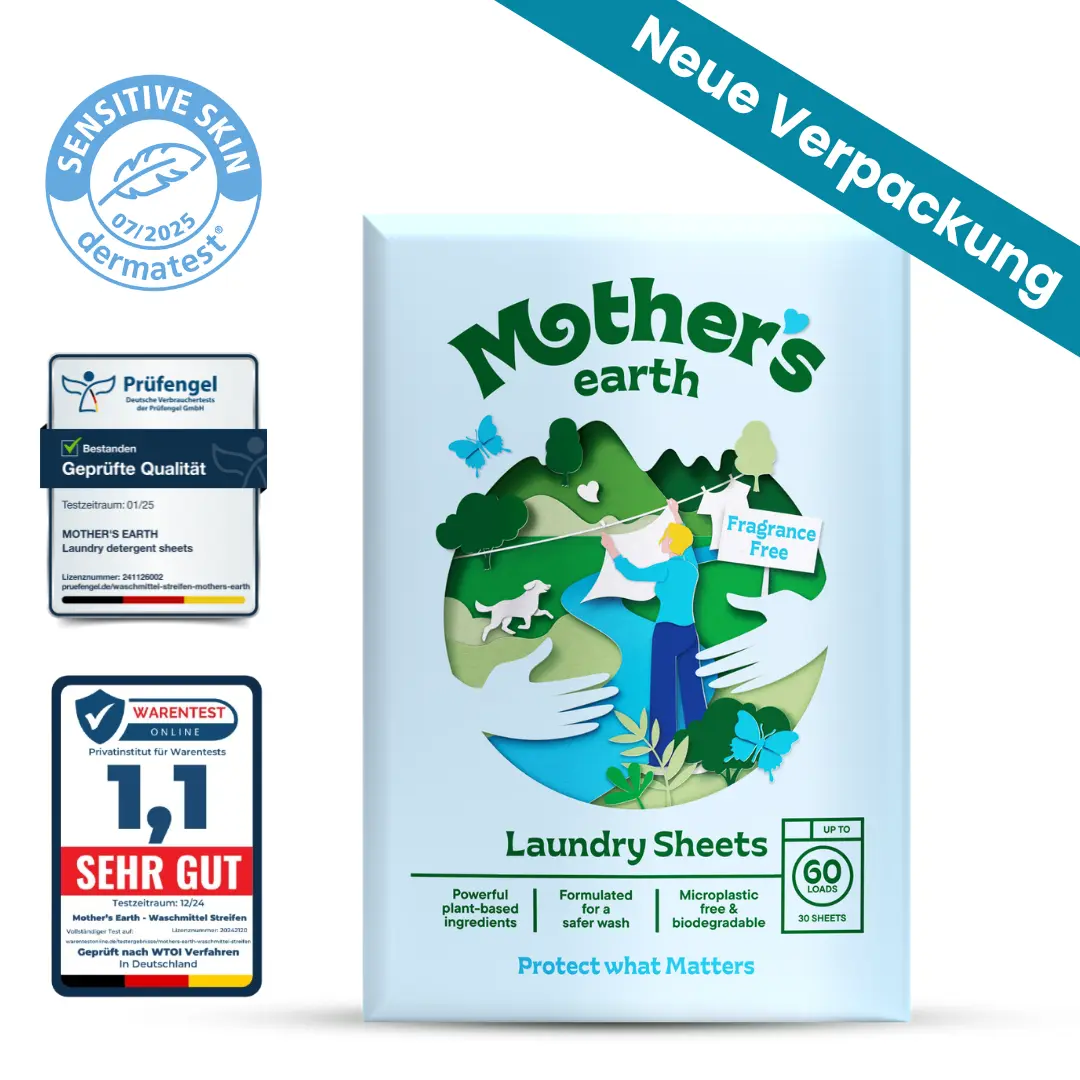 Umweltfreundliche Waschmittel-Blätter Mother's Earth