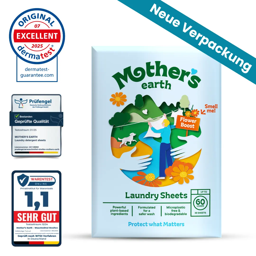 Umweltfreundliche Waschmittel-Blätter Mother's Earth