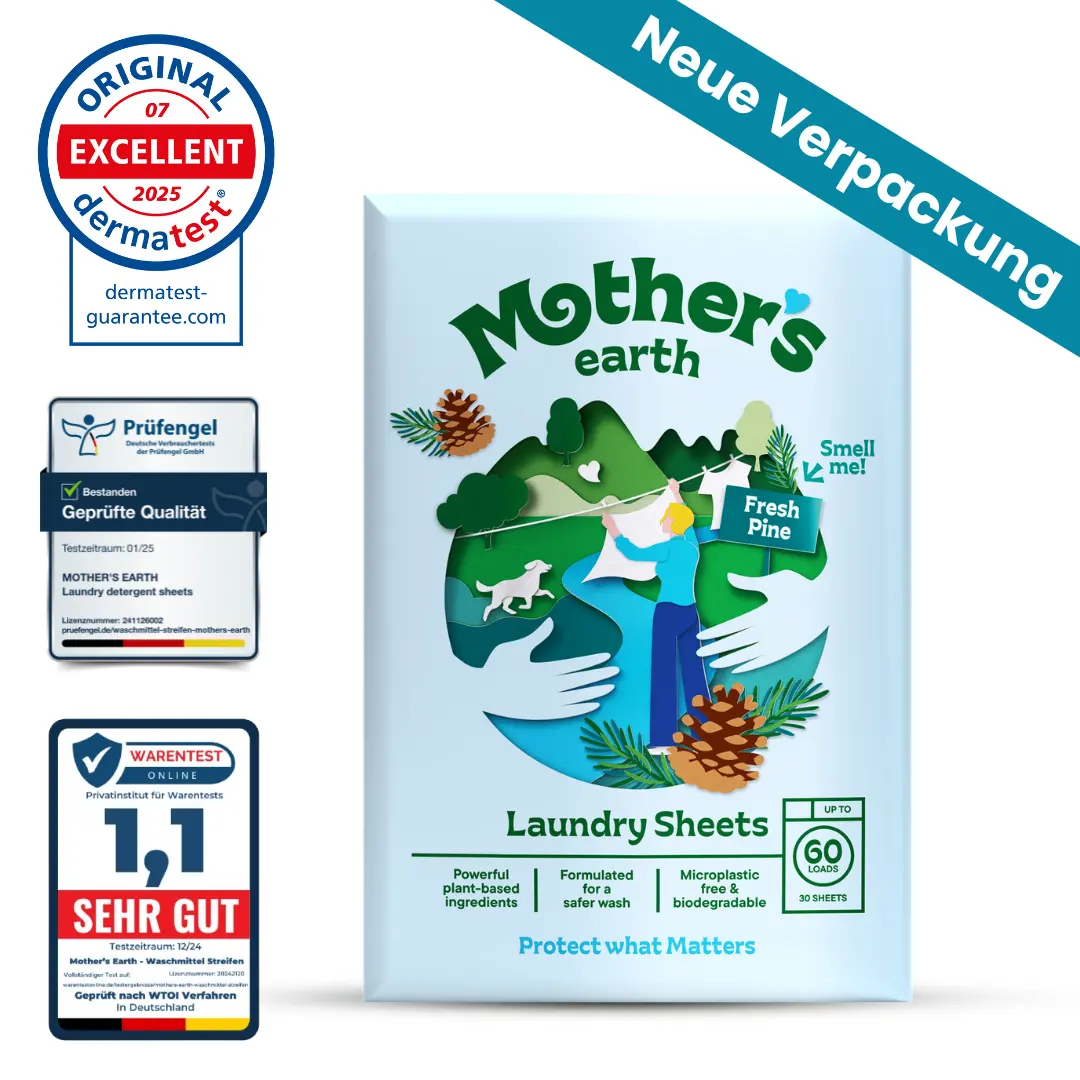 Umweltfreundliche Waschmittel-Blätter Mother's Earth