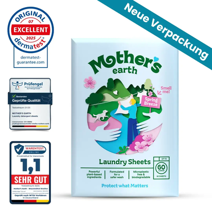 Umweltfreundliche Waschmittel-Blätter Mother's Earth