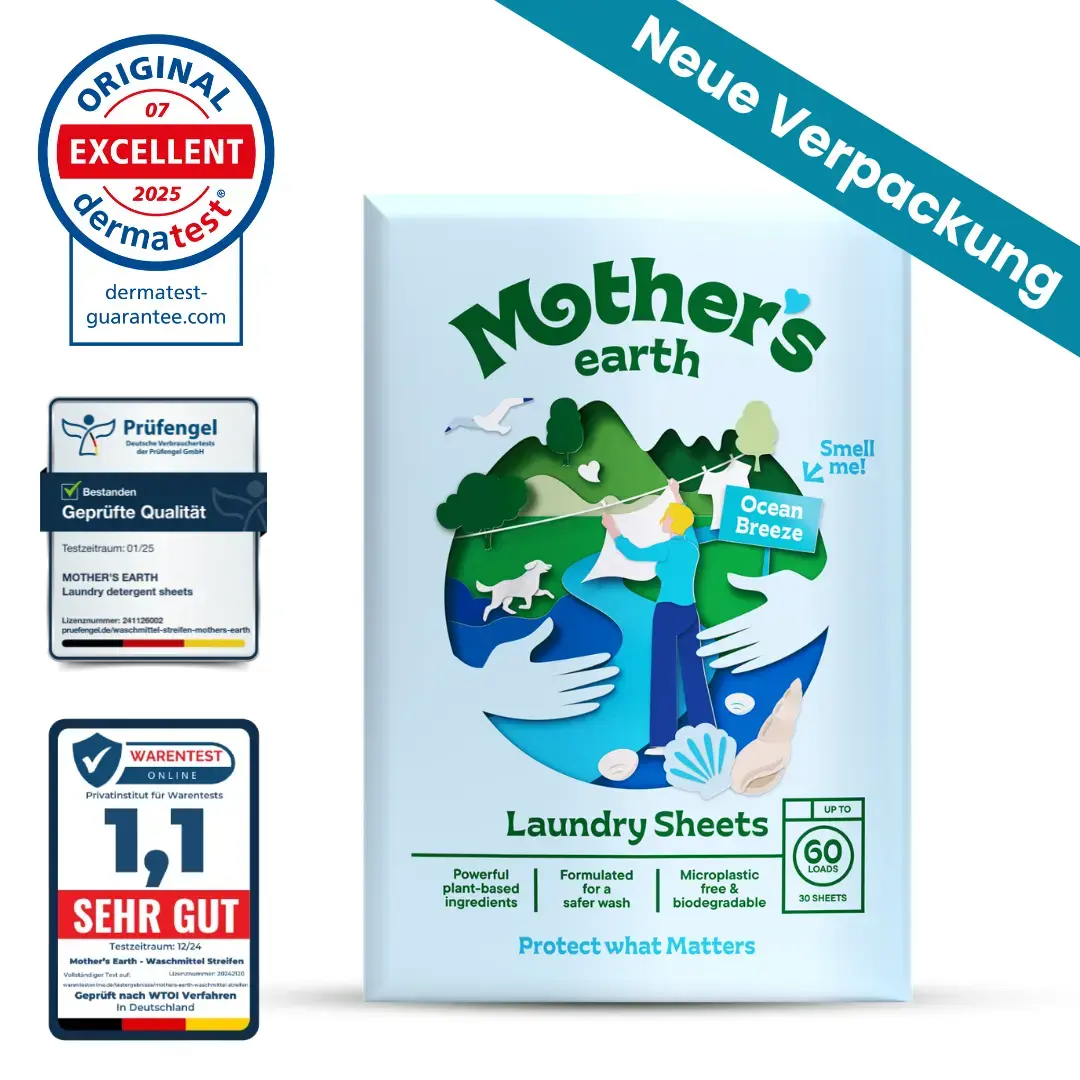 Umweltfreundliche Waschmittel-Blätter Mother's Earth