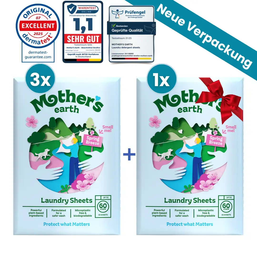 Umweltfreundliche Waschmittel-Blätter Mother's Earth