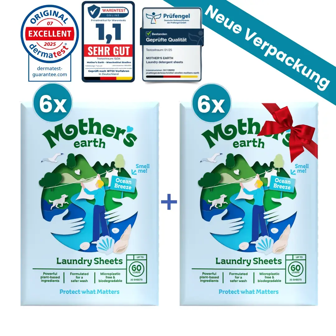 Umweltfreundliche Waschmittel-Blätter Mother's Earth