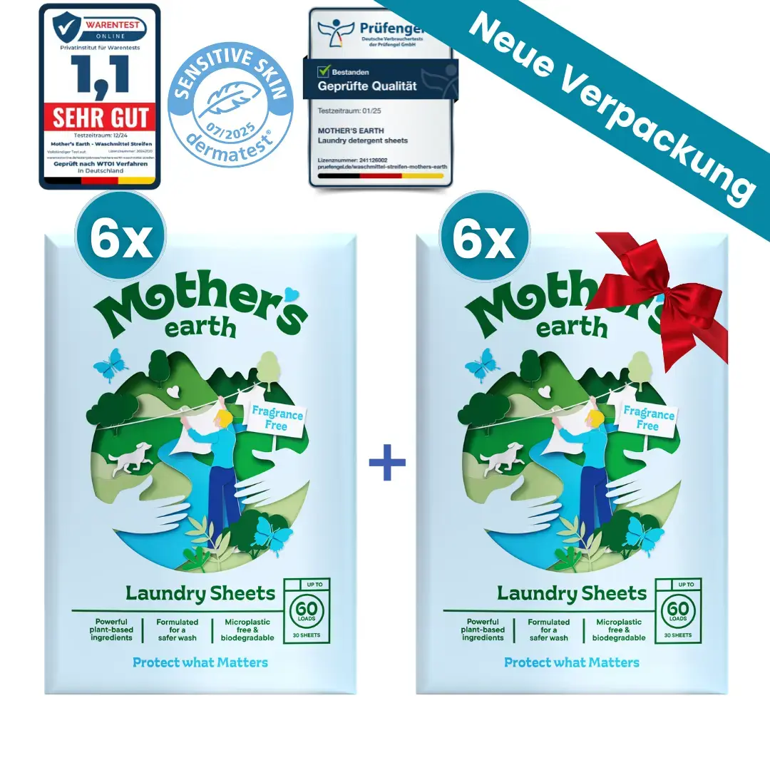 Umweltfreundliche Waschmittel-Blätter Mother's Earth