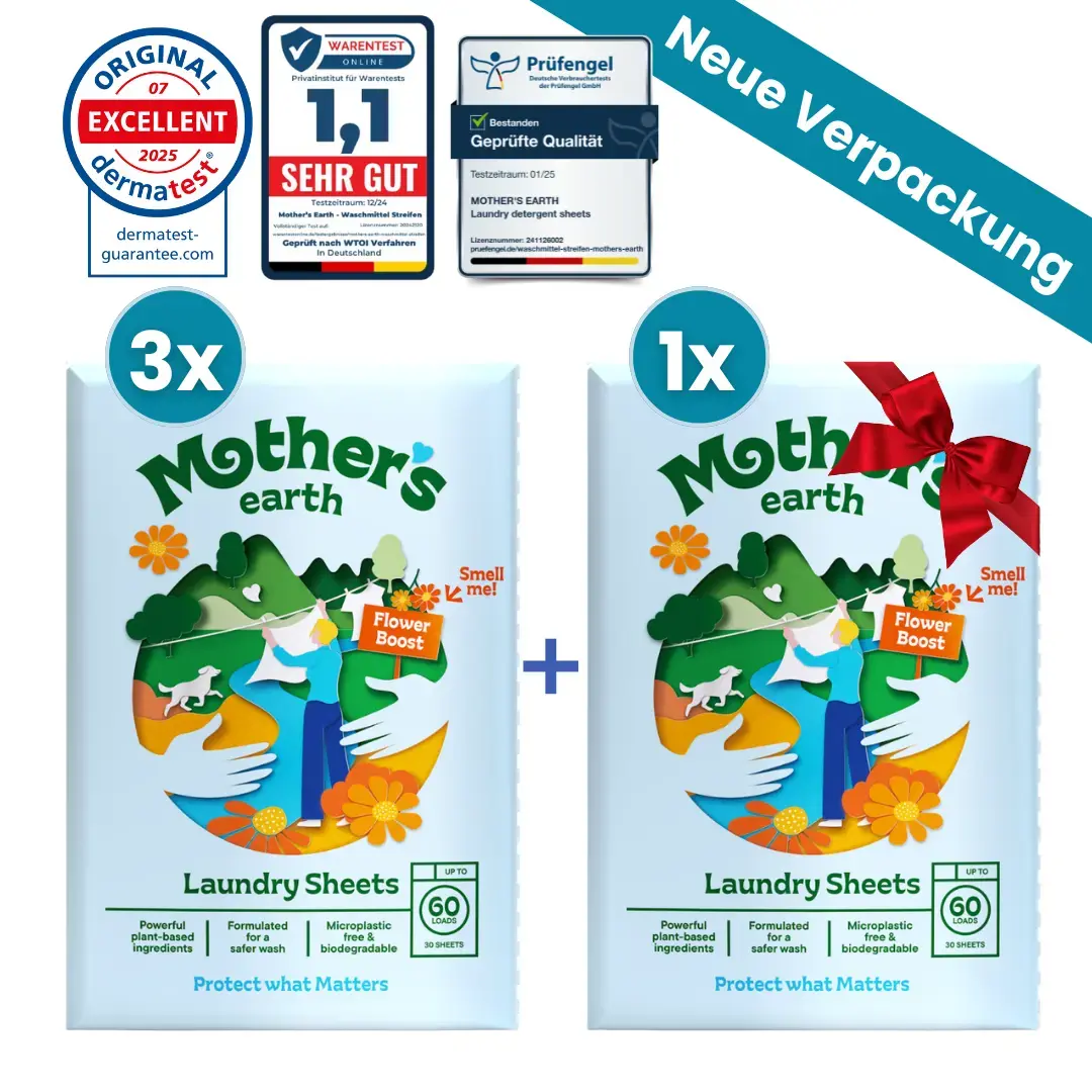 Umweltfreundliche Waschmittel-Blätter Mother's Earth