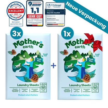 Umweltfreundliche Waschmittel-Blätter Mother's Earth