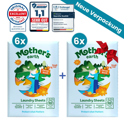 Umweltfreundliche Waschmittel-Blätter Mother's Earth