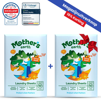 Umweltfreundliche Waschmittel-Blätter Mother's Earth