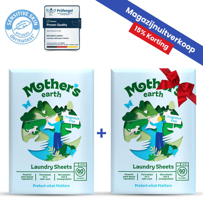 Umweltfreundliche Waschmittel-Blätter Mother's Earth