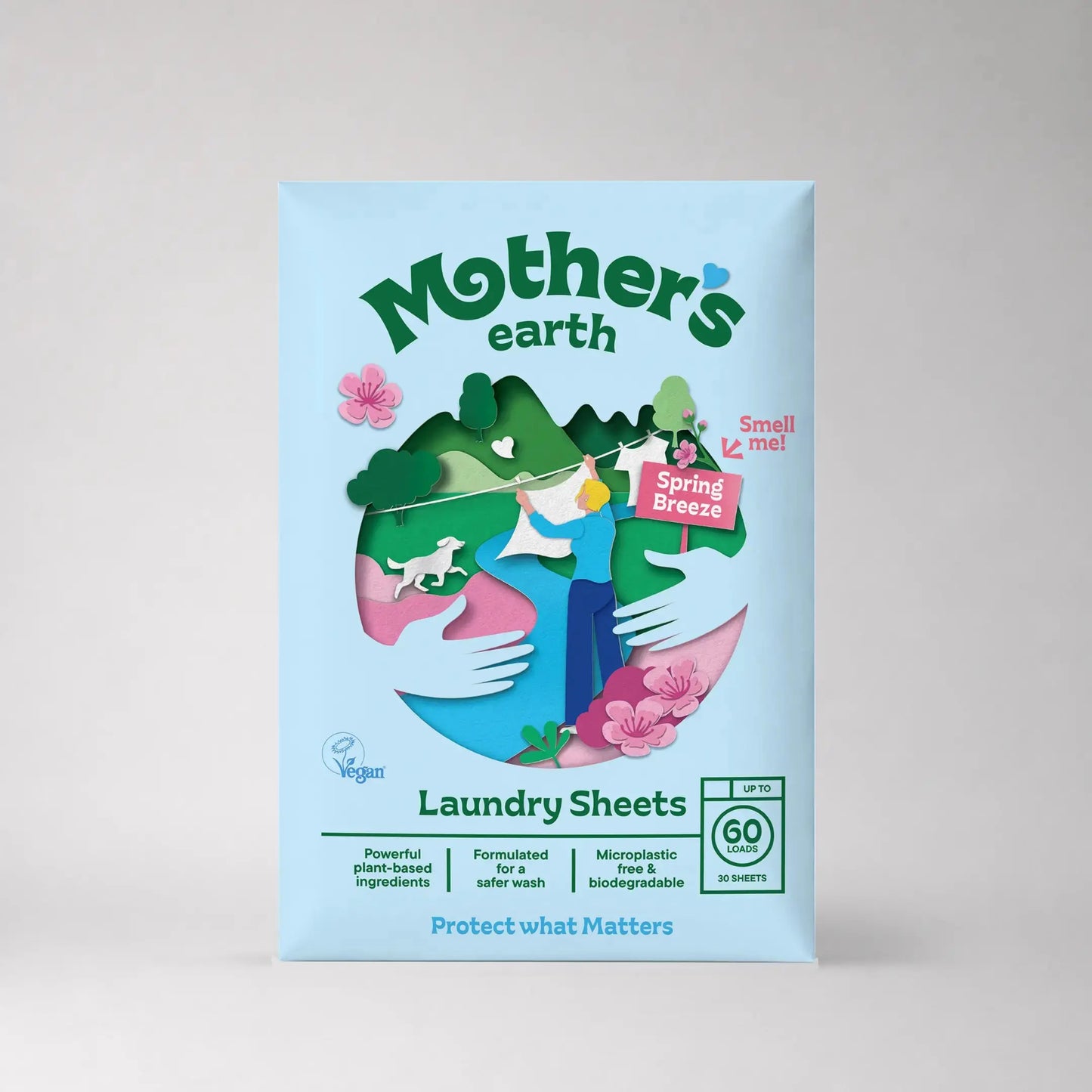 Umweltfreundliche Waschmittel-Blätter Mother's Earth