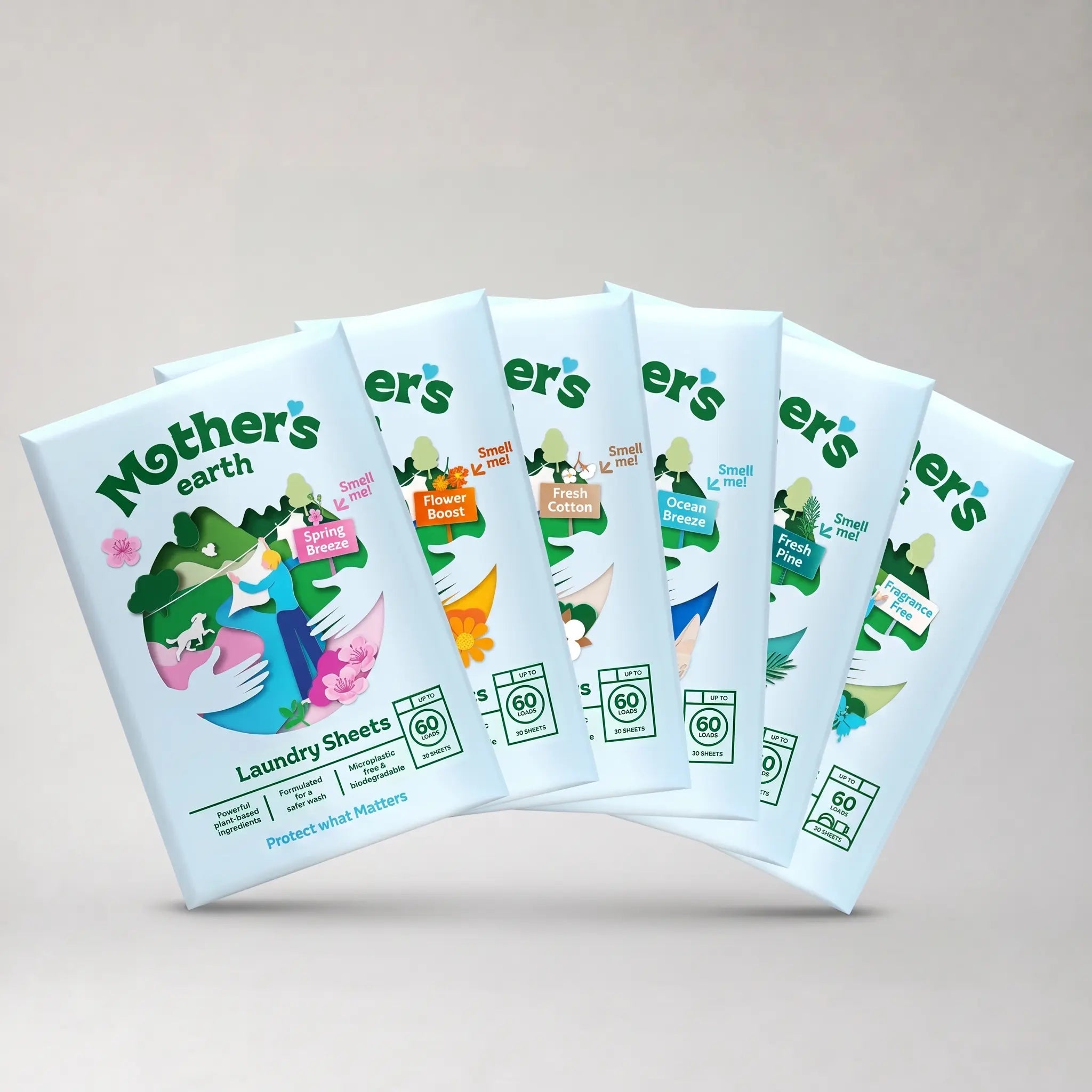 Umweltfreundliche Waschmittel-Blätter Mother's Earth