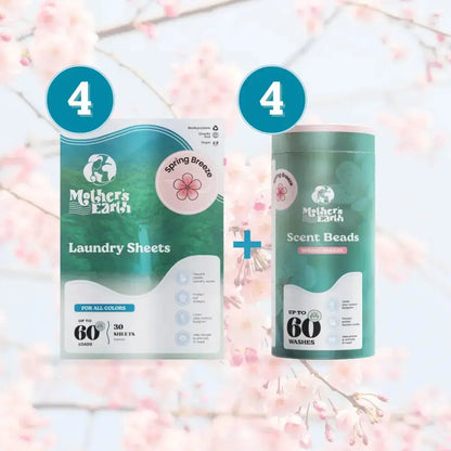 Umweltfreundliche Waschmittel-Blätter + Duftperlen Vorteilspaket Mother's Earth