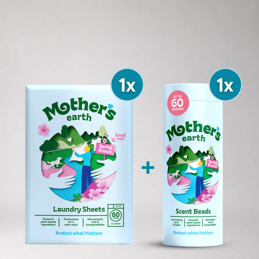 Umweltfreundliche Waschmittel-Blätter + Duftperlen Vorteilspaket Mother's Earth