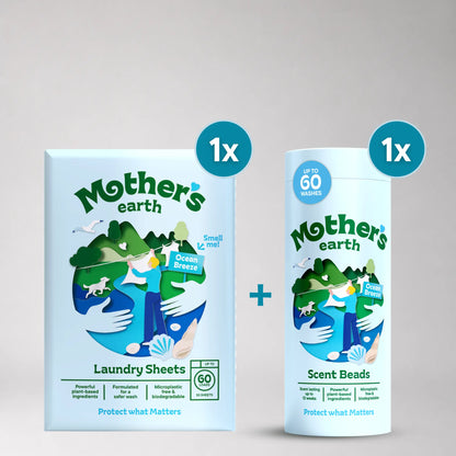 Umweltfreundliche Waschmittel-Blätter + Duftperlen Vorteilspaket Mother's Earth