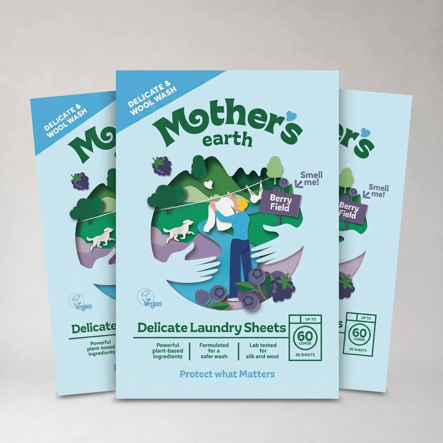 Umweltfreundliche Waschmittel-Blätter - für Seide & Wolle Mother's Earth DACH